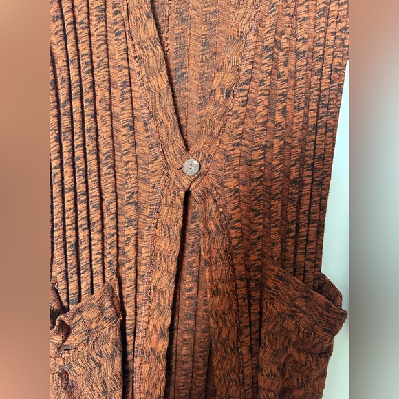 Free People Beach Nights Maxi Cardi Duster in Size Small, Cinnabar color - Picture 6 of 8